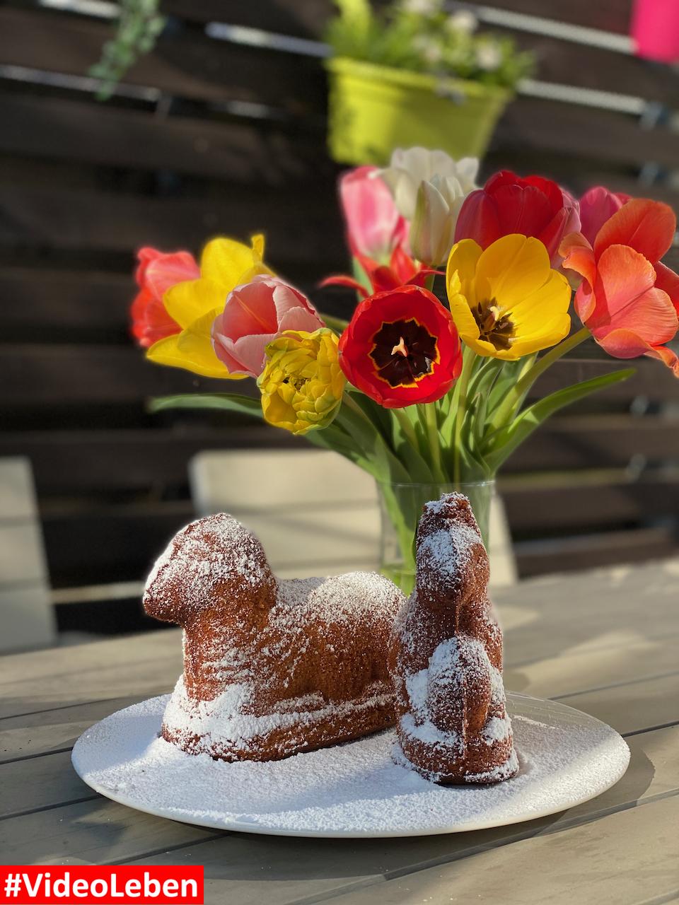 Osterhase und Osterlam gebacken - Kuchen - Rezeptfamilie - Videoleben