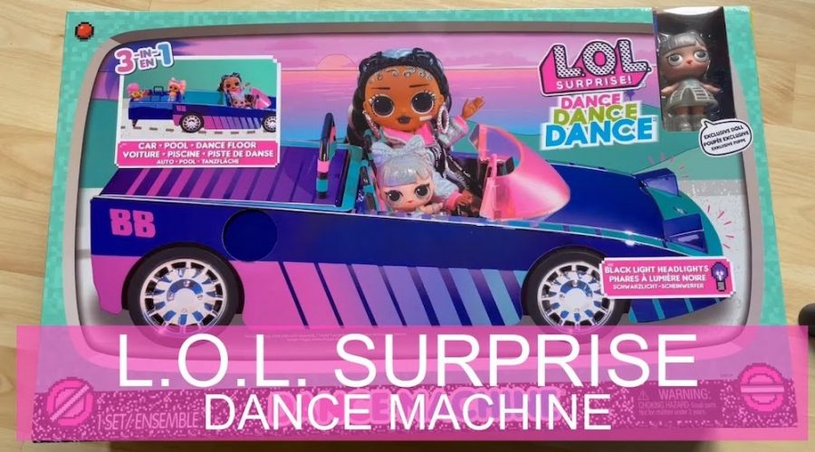 LOL Surprise Dance Machine Car mit exklusiver Puppe, Surprise Pool - Dance Floor & Magic Blacklight