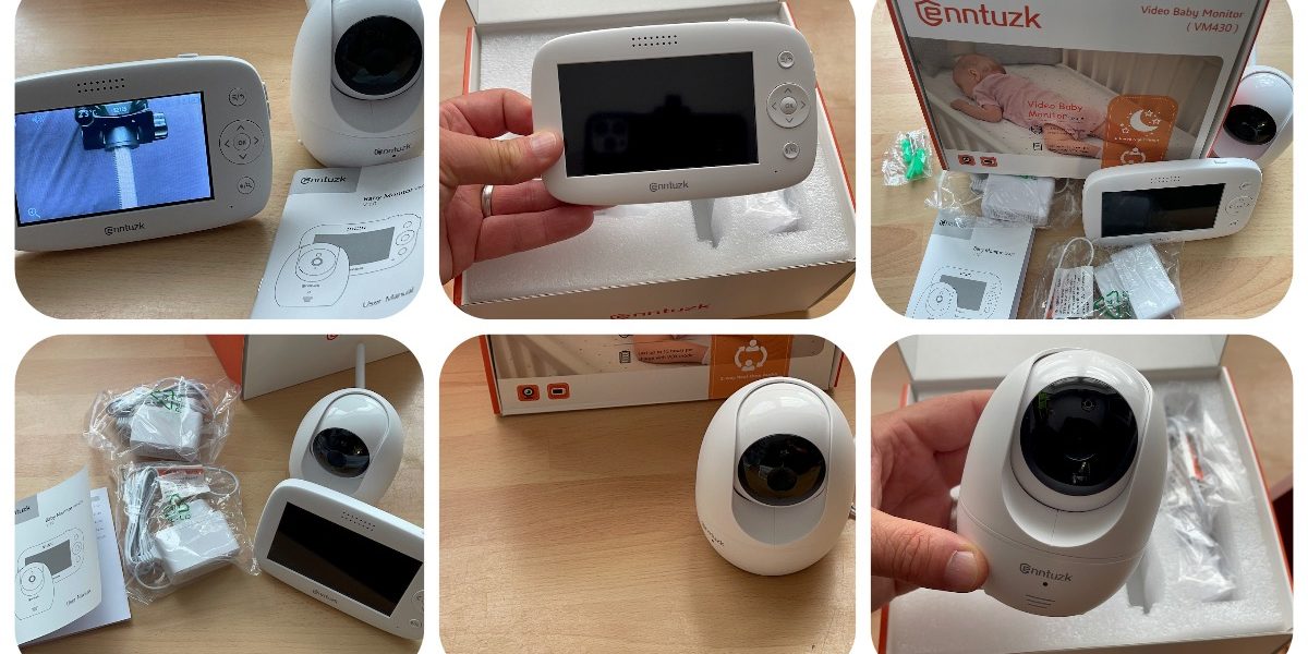 Babyphone mit Kamera, enntuzk 4,3 Zoll Video Baby Phone Monitor Camera mit Gegensprechfunktion, 300M Hohe Reichweite, Nachtsicht, Tages-Long-Batterie und Temperatursensor - getestet von #Videoleben