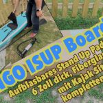 VINGO ISUP Board Set - Stand Up Paddle Board mit Kajak-Sitz und Paddel - getestet von Videoleben