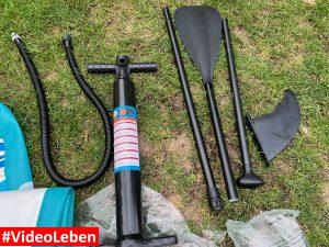 Zubehör VINGO ISUP Board Set - Stand Up Paddle Board mit Kajak-Sitz und Paddel - getestet von Videoleben