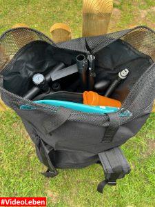 alles im Rucksack VINGO ISUP Board Set - Stand Up Paddle Board mit Kajak-Sitz und Paddel - getestet von Videoleben