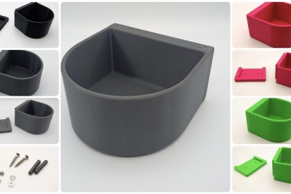 3DMTDesignDruck - Hundenapf mit Wandhalterung - getestet von Videoleben von familyeller