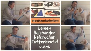 Produkttest - gepolstertes Hundehalsband mit Name und Telefonnummer von NeoHandarbeiten getestet von videoleben von familyeller