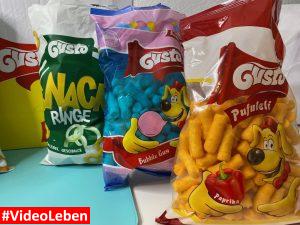 Produkttest - viele neue Sorten von GUSTO Pufuleti - getestet von videoleben von familyeller