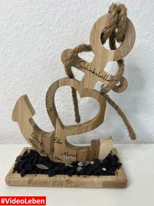 Deko-Anker personalisierte Holzgeschenke von MC Dezign - getestet von von videoleben von familyeller