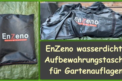 Produkttest - Enzeno Aufbewahrungstasche für Gartenauflagen - getestet von videoleben von familyeller