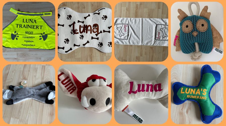 Produkttest - personalisierte Utensilien für Hunde von MEINZ4U - getestet von videoleben von familyeller