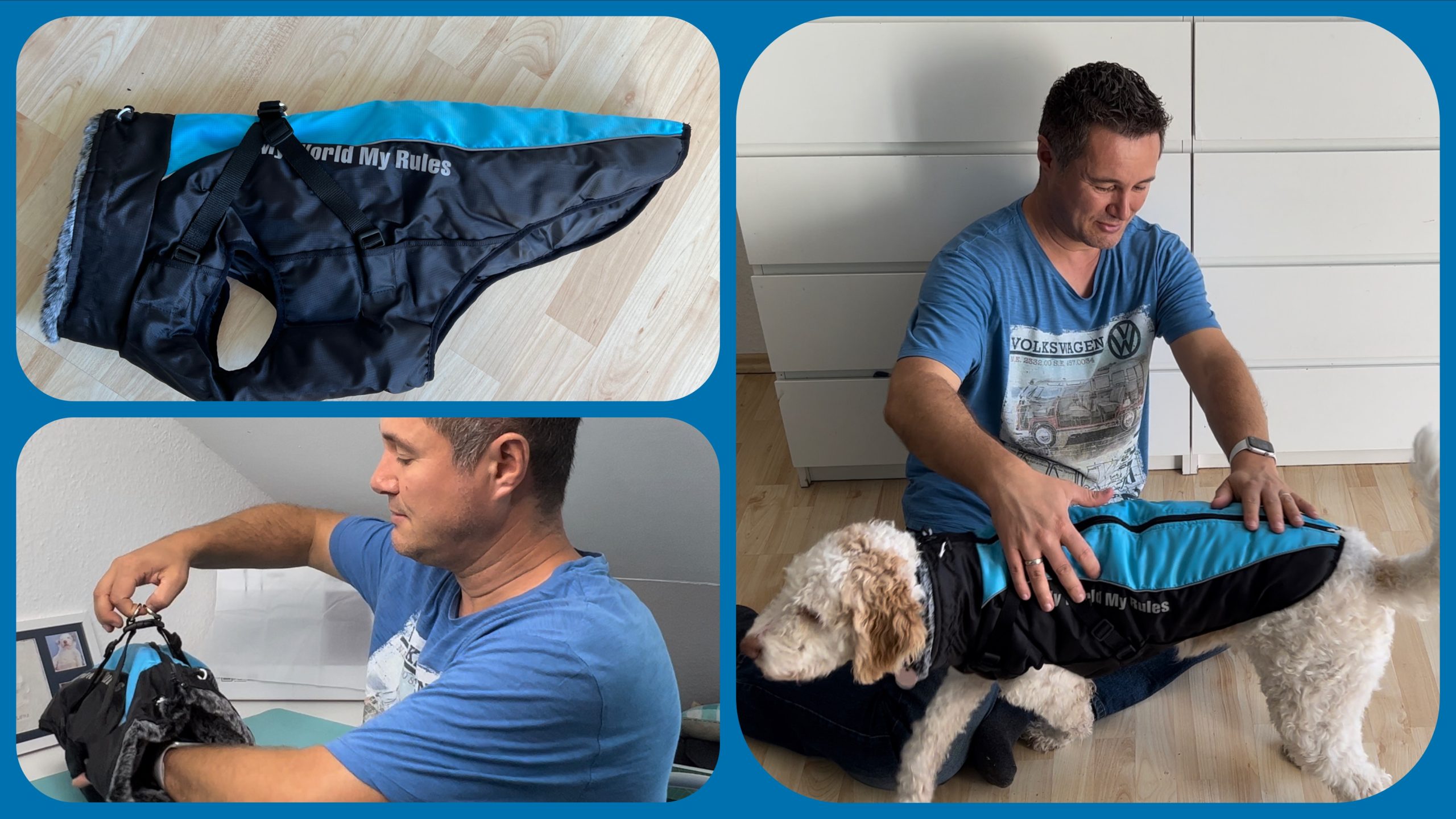 Produkttest - wasserdichte Hunde Winterjacke von Lux4Petz - getestet von videoleben von familyeller