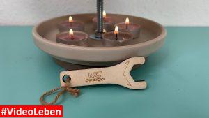 Teelichter und Maulschlüssel - Produkttest - Teelichtofen von MC Dezign - getestet von von videoleben von familyeller
