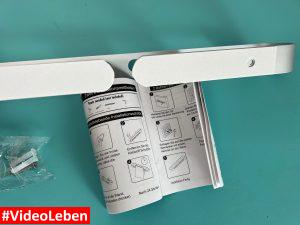 ausgepackt - Produkttest - HUIMAI Handtuchhalter 40cm - selbstklebend - getetestet von videoleben von familyeller