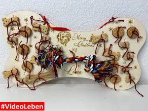 fertig gebastelt - Produkttest - personalisierter Adventskalender für Hunde - getestet von videoleben von familyeller