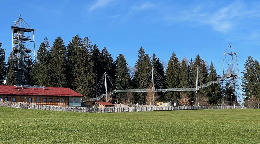 Zoom von untern - Skywalk Naturerlebnispark Allgäu - Videoleben von familyeller