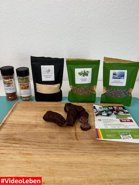 5 Gewürze und Wildschweinfleischsalami von emolino Genuss.- getestet von Videoleben von Familyeller - Rezeptfamilie