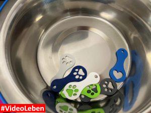 Einkaufswagenchips - Produkttest - Hundenäpfe und Hundenapfunterlage mit Rückenteil sowie Einkaufschips InfiniToolsDesign - getestet von videoleben von familyeller