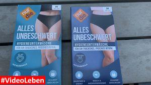 Verpackung Produktvorstellung NurDie Hygieneunterwäsche - videoleben von familyeller