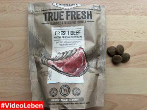 Fresh Beaf with Peas and Pumpkin - Hundetrockenfutter TRUE FRESH von CARNILOVE - getestet von videoleben von familyeller