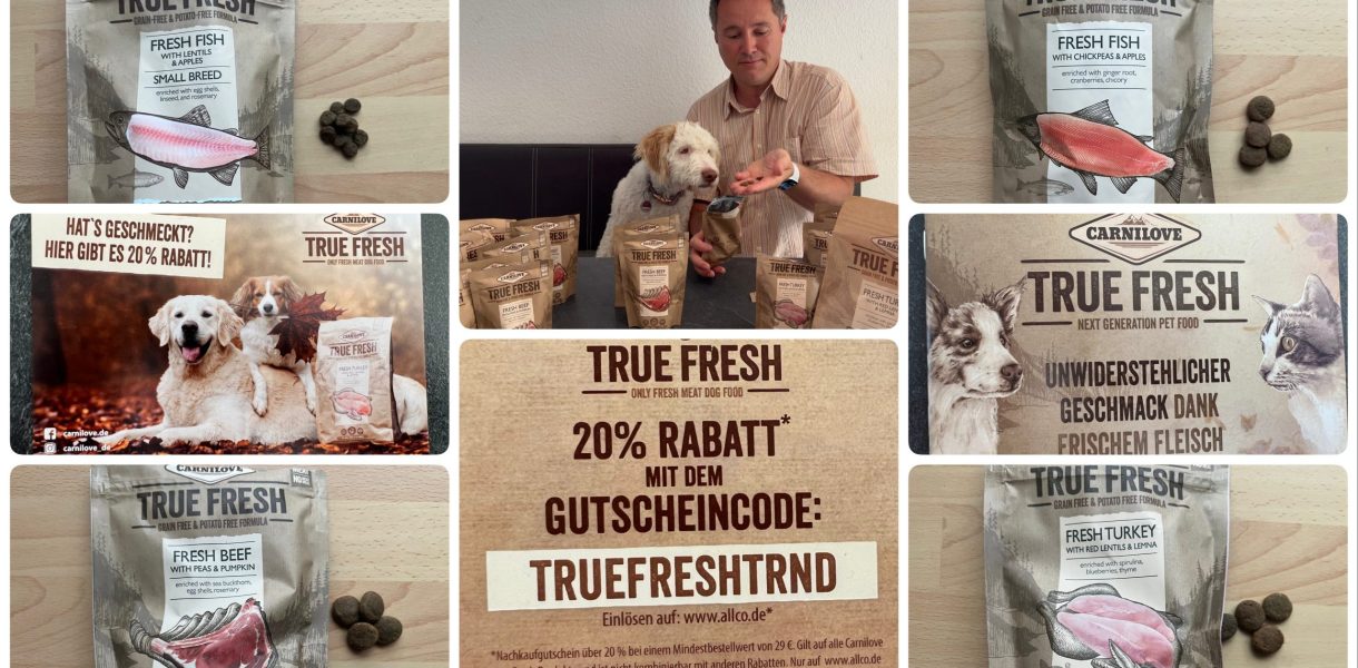 Hundetrockenfutter TRUE FRESH von CARNILOVE - getestet von videoleben von familyeller