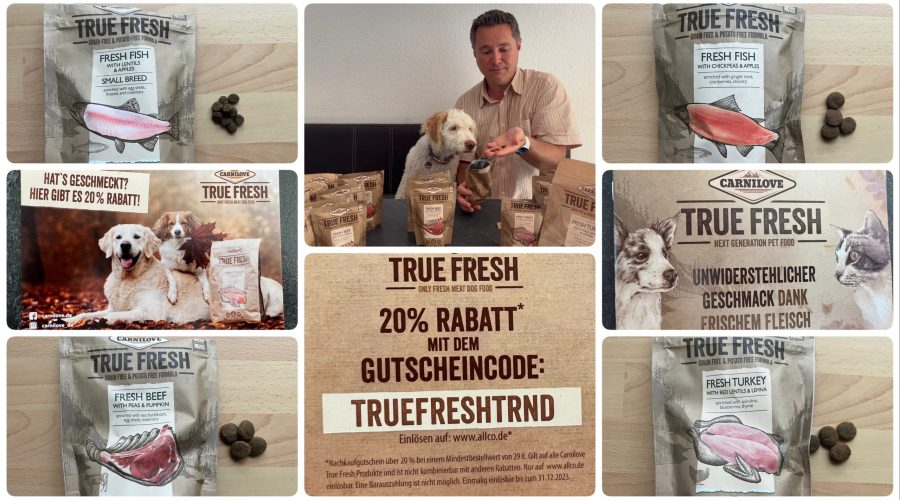 Hundetrockenfutter TRUE FRESH von CARNILOVE - getestet von videoleben von familyeller