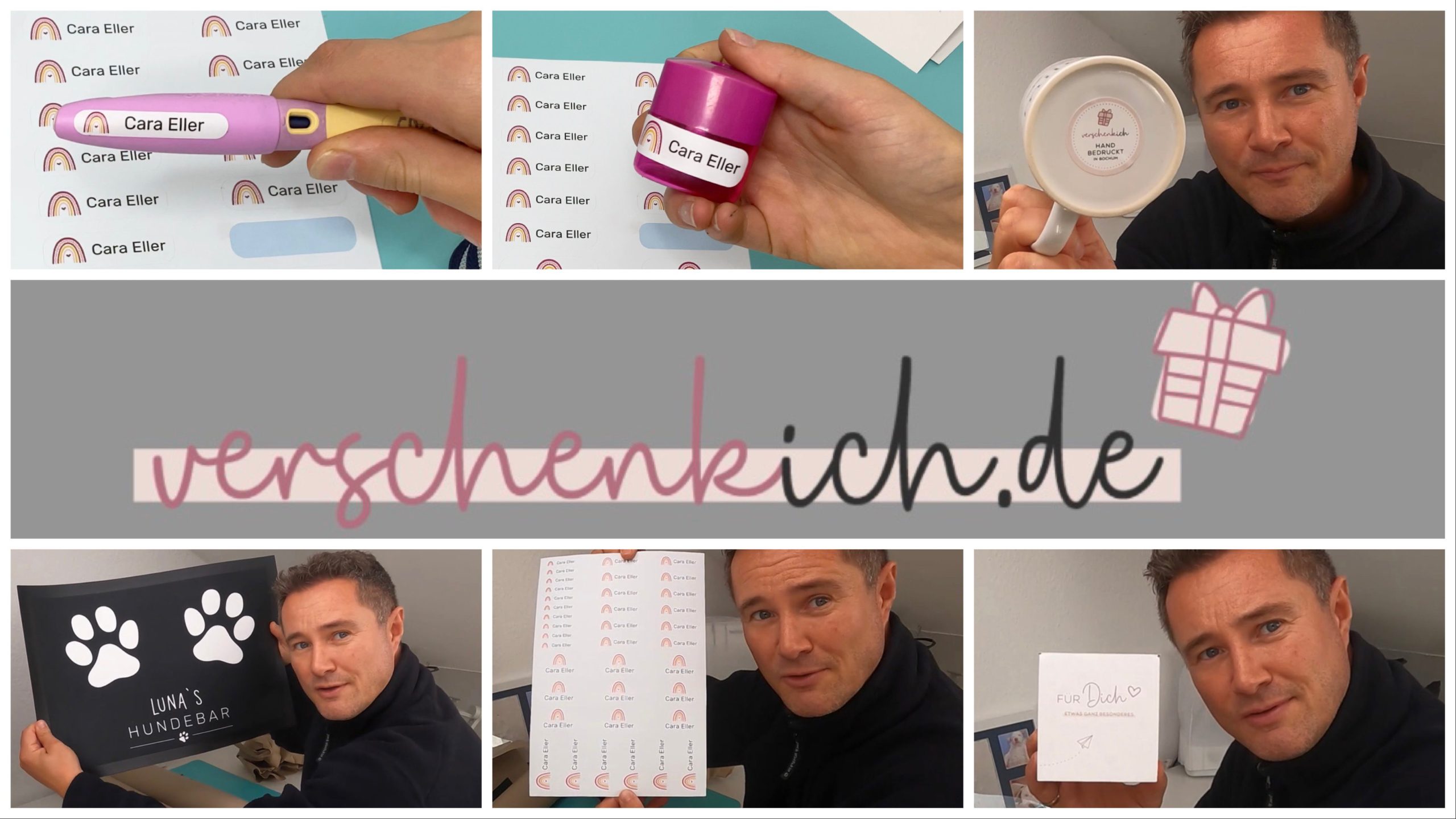 Produkttest - Napfunterlage - Tasse und Sticker von verschenkich.de - getestet von videoleben von familyeller