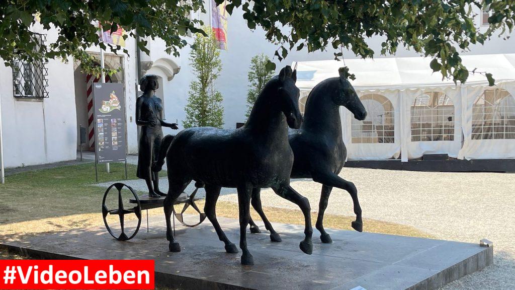 Pferdegespann - Burganlage Veste Oberhaus - videoleben von familyeller