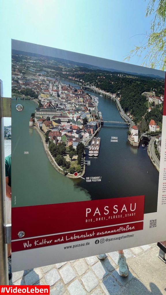 Schild in Passau mit videoleben von Familyeller