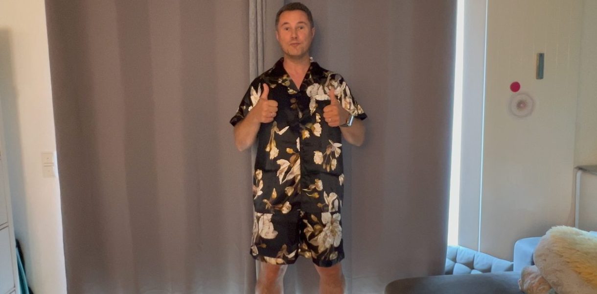 RuanMM - Herren-Pyjama-Set aus Satin - vorgestellt von videoleben von familyeller