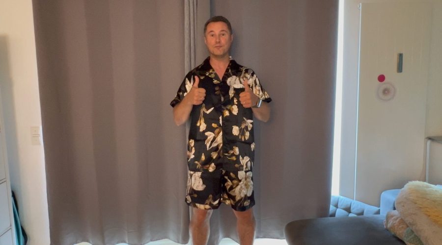 RuanMM - Herren-Pyjama-Set aus Satin - vorgestellt von videoleben von familyeller