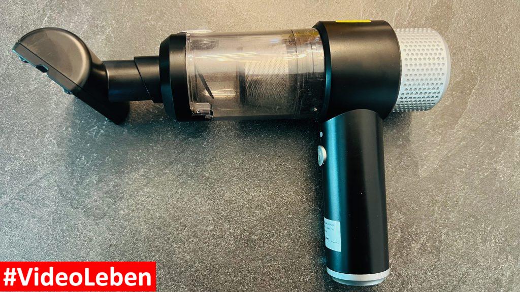 breiter Saugaufsatz Dealswin kabelloser 4-in-1 Handstaubsauger, Vakuumierer, Druckluftspray und Luftpumpe - vorgestellt von videoleben von familyeller