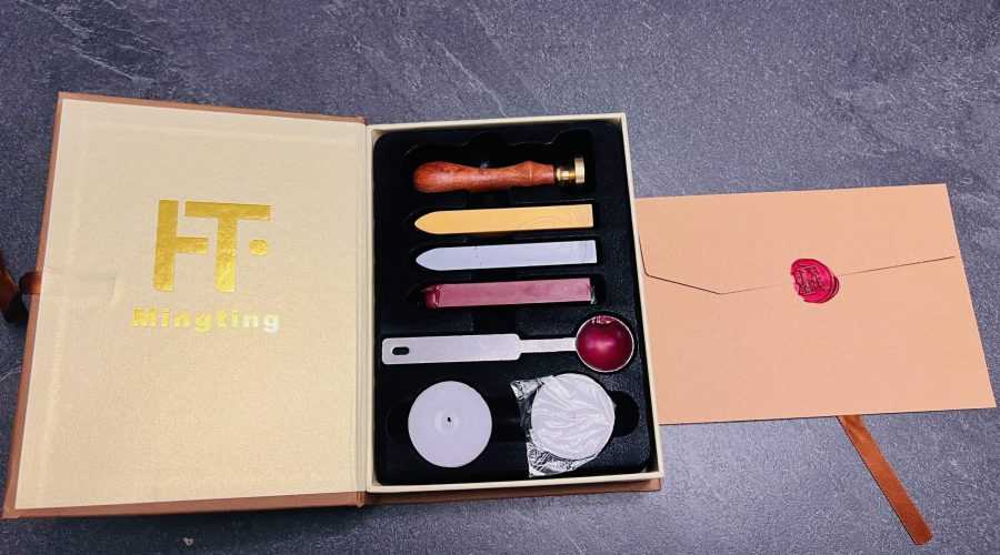 Geschenkbox personalisiertes Siegelwachs Stempelset - vorgestellt von videoleben von familyeller