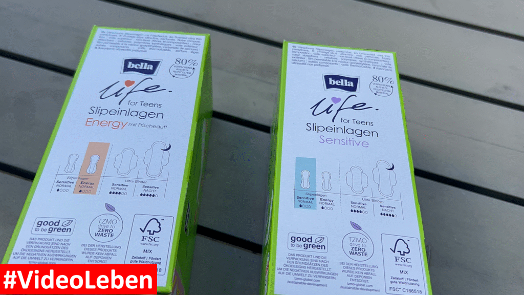 trnd Produkttest - bella life for Teens - Videoleben von familyeller Rückseite teens Slipeinlagen