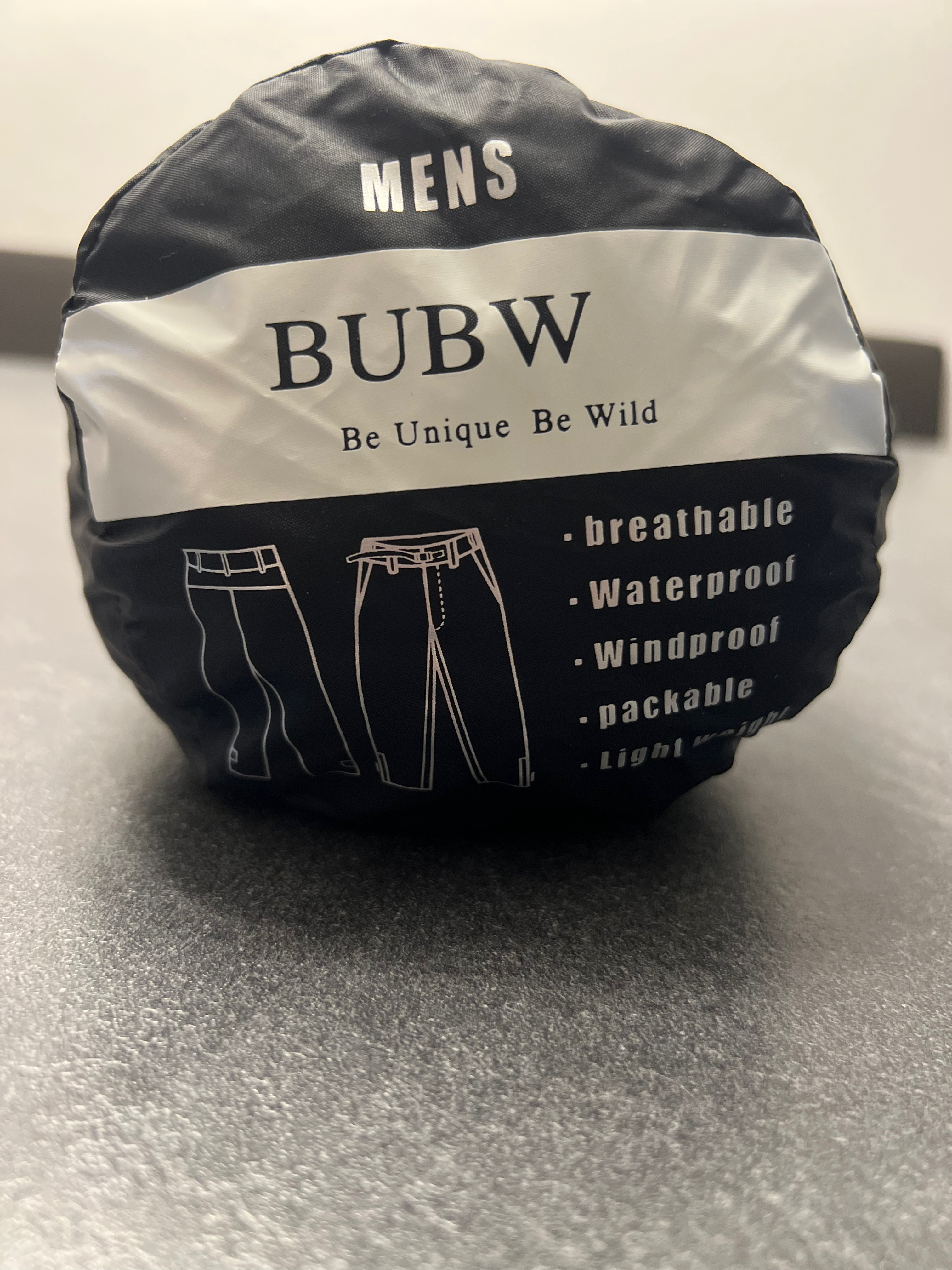 Tasche für BUBW - Herren Regenhose wasserdicht Winddicht - atmungsaktive Outdoor Überhose - präsentiert von videoleben von Familyeller