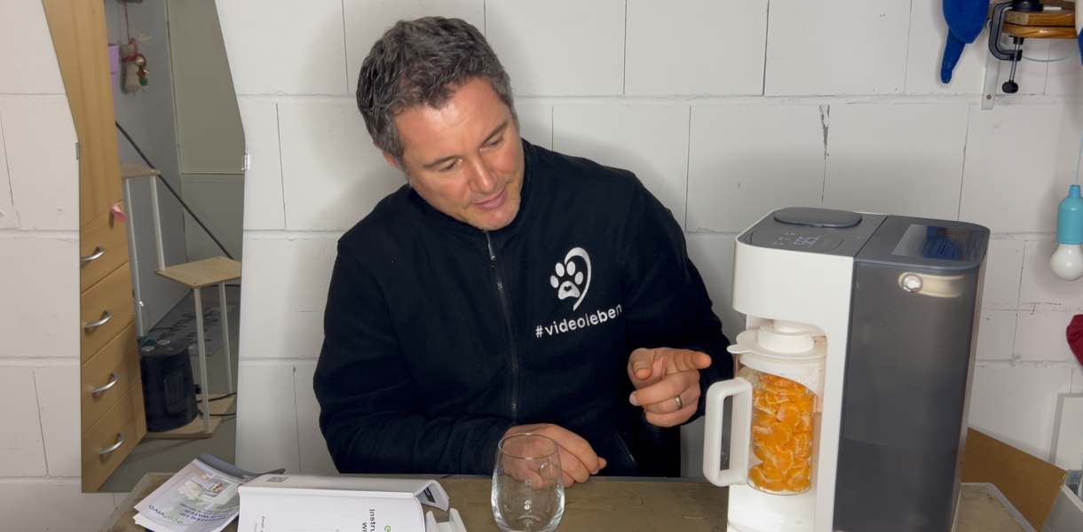 Fruchtwasser - Produktvorstellung Ecoviva MATE 3 Auftisch Osmoseanlage Trinkwasser Umkehrosmoseanlage Wasserfilter - vorgestellt von videoleben von familyeller