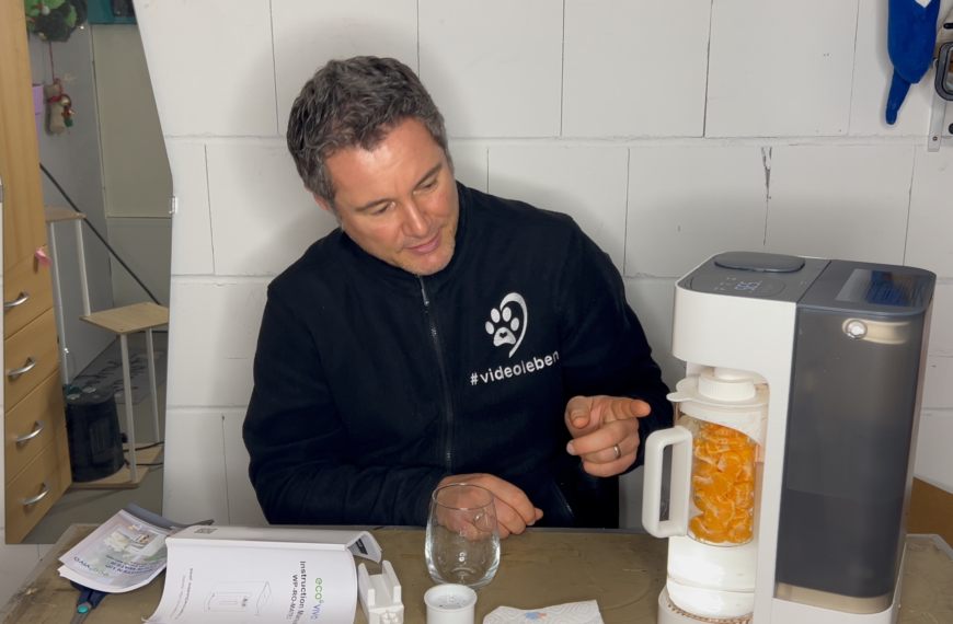 Fruchtwasser - Produktvorstellung Ecoviva MATE 3 Auftisch Osmoseanlage Trinkwasser Umkehrosmoseanlage Wasserfilter - vorgestellt von videoleben von familyeller