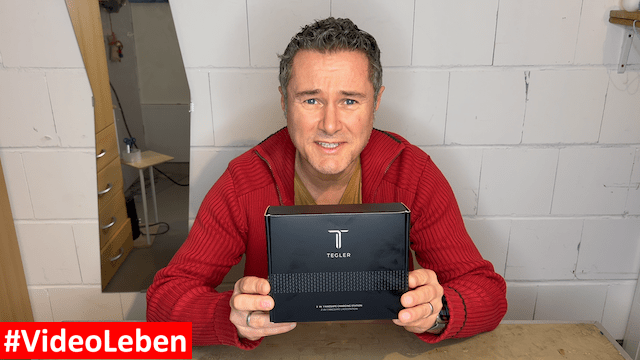 Verpackung Tegler 3-in-1 MagSafe Ladegerät – Kabelloses Ladegerät für iPhone, Apple Watch und AirPods, faltbar - vorgestellt von videoleben von familyeller