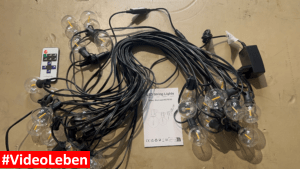 Die perfekte G40 LED Lichterkette für draußen und drinnen - vorgestellt von videoleben von familyeller