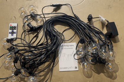 Die perfekte G40 LED Lichterkette für draußen und drinnen - vorgestellt von videoleben von familyeller