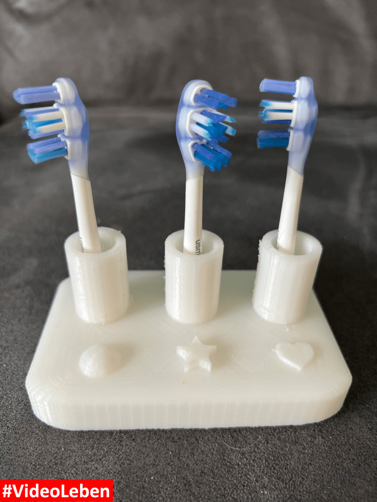 Zahnbürstenkopfhalterung aus dem 3D-Drucker für usmile Y20 PRO vorgestellt durch videoleben von familyeller_hoch