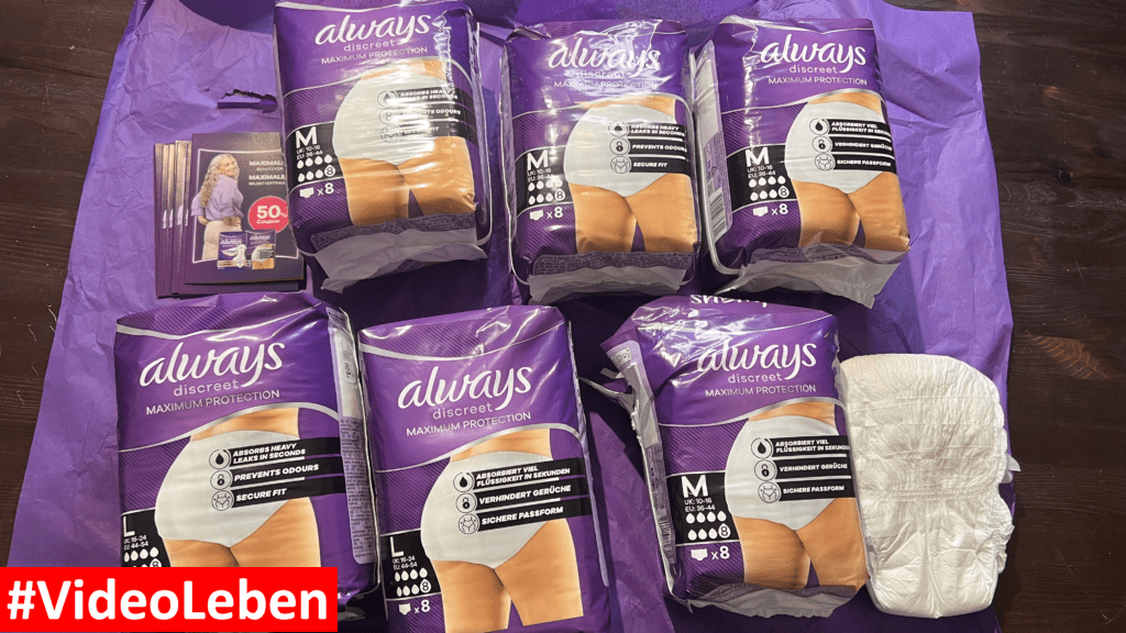 Paketinhalt - always discreet - maximum Protection - maximaler Schutz für maximales Selbstvertrauen - vorgestellt von videoleben von familyeller