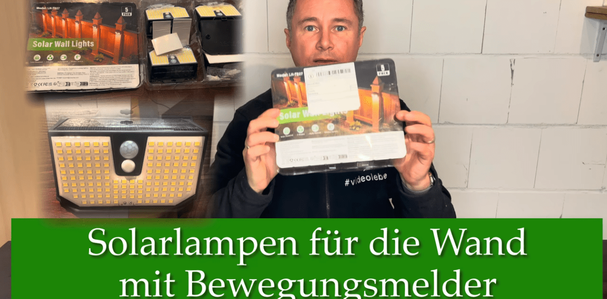 Solarlampen mit Bewegungsmelder für Garten, Hof und Garage - Vorstellung von videoleben von familyeller