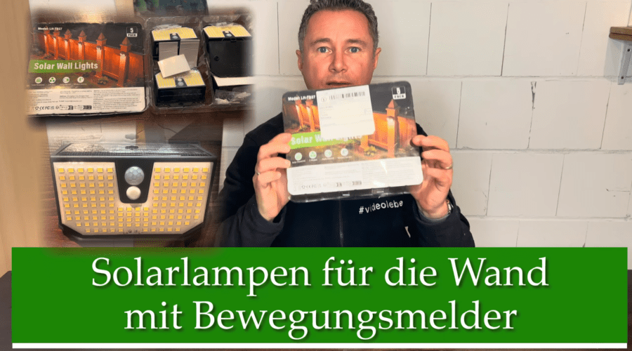 Solarlampen mit Bewegungsmelder für Garten, Hof und Garage - Vorstellung von videoleben von familyeller