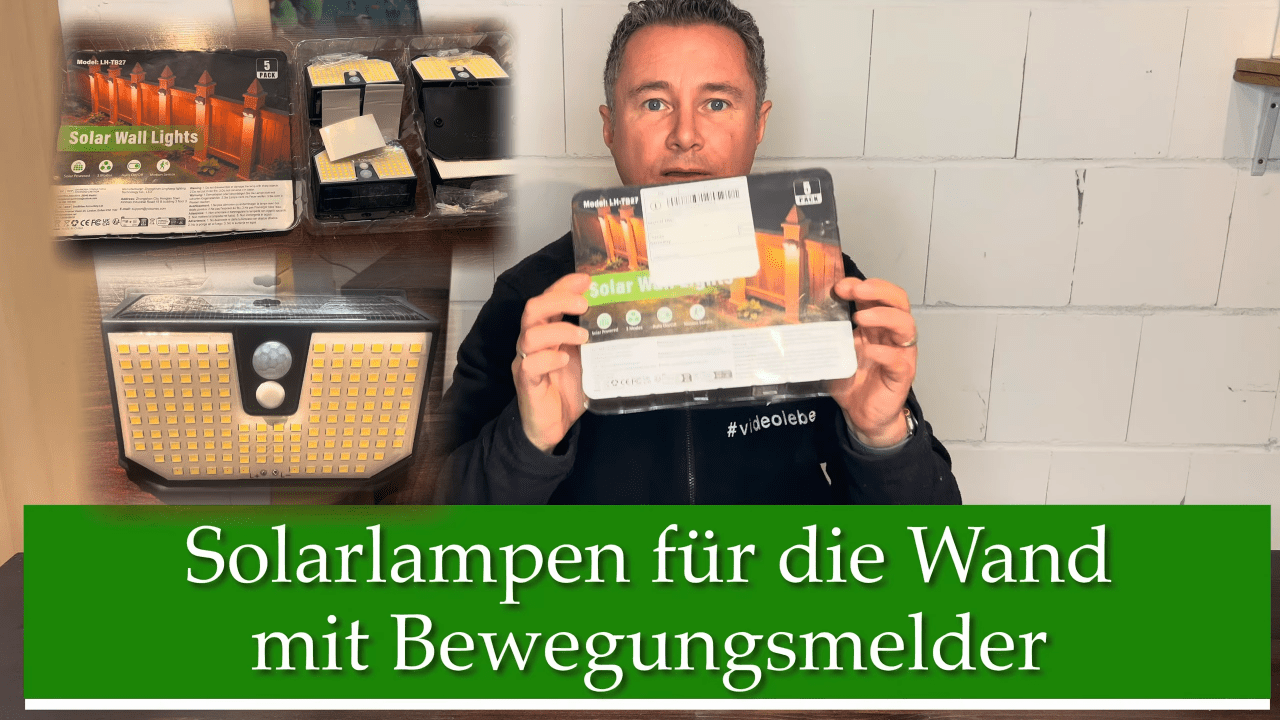 Solarlampen mit Bewegungsmelder für Garten, Hof und Garage - Vorstellung von videoleben von familyeller