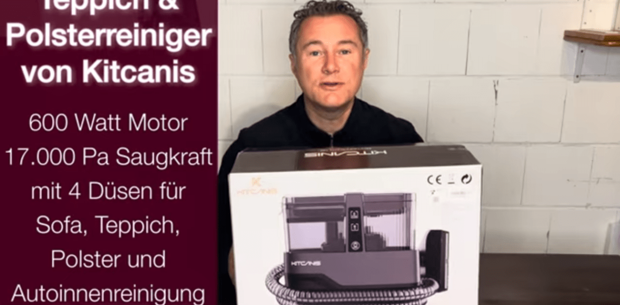 Teppich- und Polsterreiniger von Kitcanis - vorgestellt von videoleben von familyeller