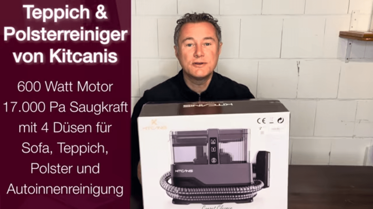 Teppich- und Polsterreiniger von Kitcanis - vorgestellt von videoleben von familyeller