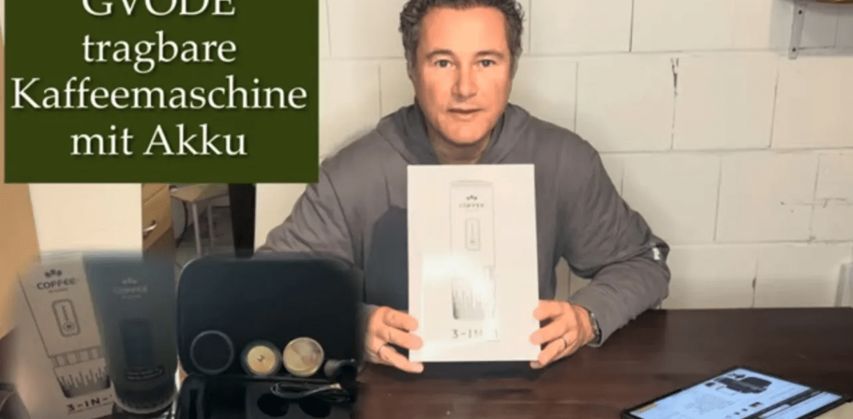 GVODE Tragbare Kaffeemaschine mit Akku, 3-in-1 Mobile Espressomaschine - vorgestellt von videoleben von Familyeller