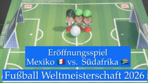 Eröffnungsspiel der Fußball-Weltmeisterschaft 2026 zwischen Mexiko und Südafrika - vorgestellt von videoleben von familyeller