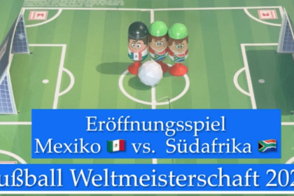 Eröffnungsspiel der Fußball-Weltmeisterschaft 2026 zwischen Mexiko und Südafrika - vorgestellt von videoleben von familyeller