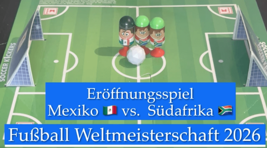 Eröffnungsspiel der Fußball-Weltmeisterschaft 2026 zwischen Mexiko und Südafrika - vorgestellt von videoleben von familyeller