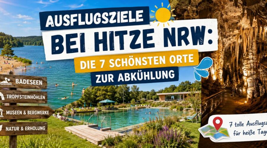 Ausflugsziele bei Hitze NRW – Übersichtsbild zu den schönsten Ausflugszielen