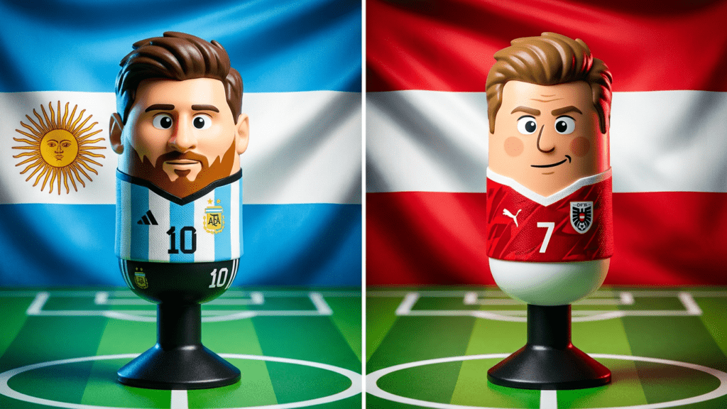 die 10 gegen die 7 im Gruppenspiel in Gruppe J zwischen Argentinien vs. Österreich | Fußball-Weltmeisterschaft 2026